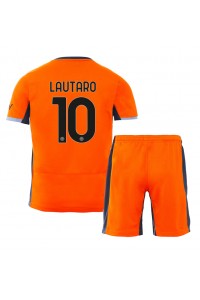 Inter Milan Lautaro Martinez #10 Jalkapallovaatteet Lasten Kolmas peliasu 2023-24 Lyhythihainen (+ Lyhyet housut)